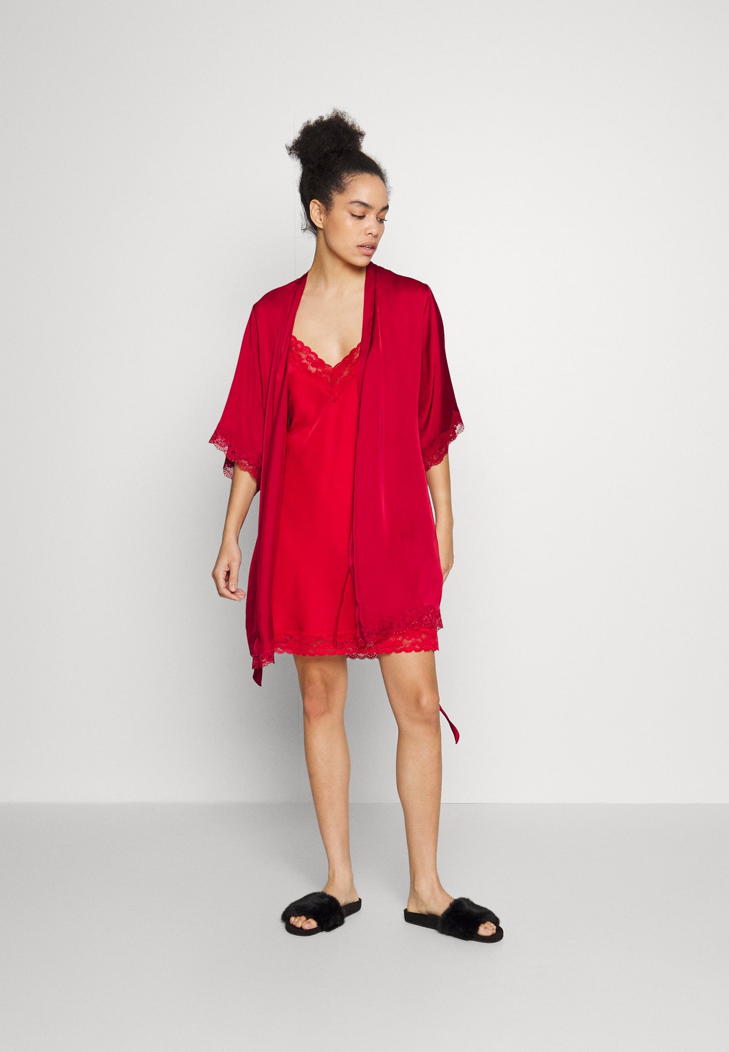 Anna Field Dressing Gown - Red