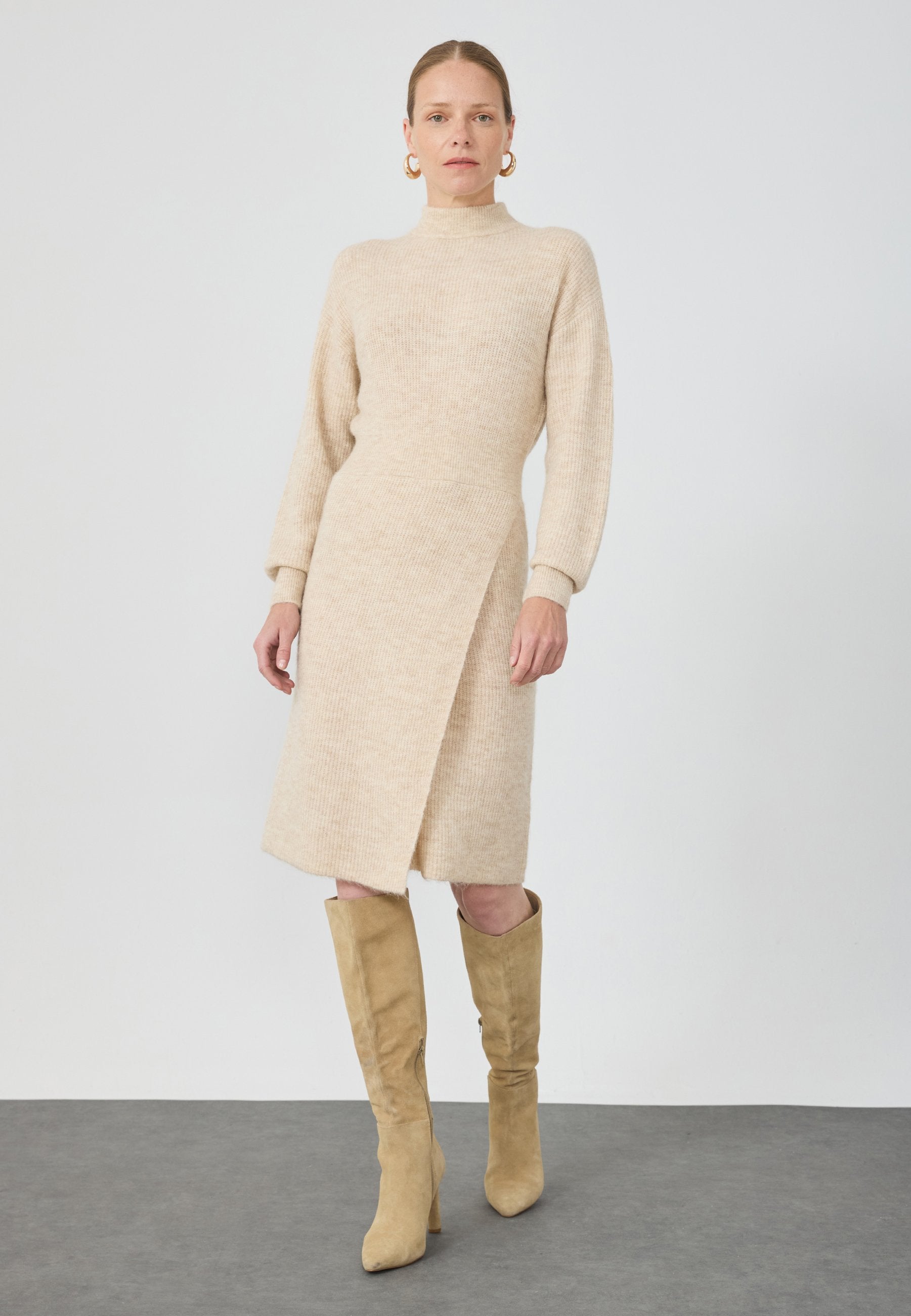 Anna Field Jumper Dress - Beige Melange