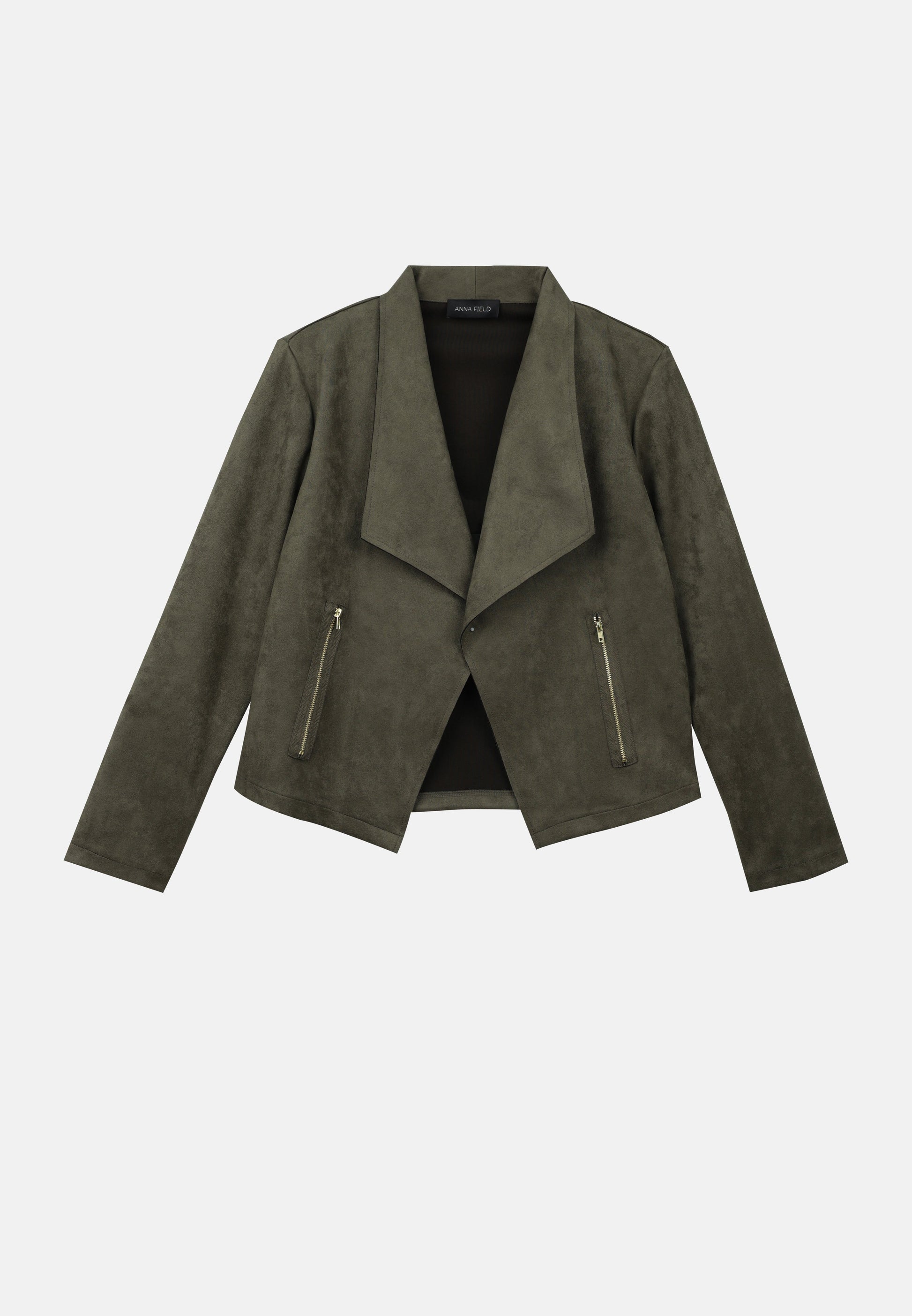 Anna Field Faux Leather Jacket - Army Green
