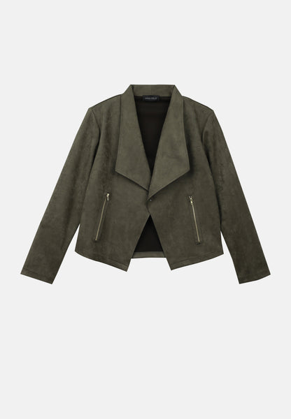 Anna Field Faux Leather Jacket - Army Green