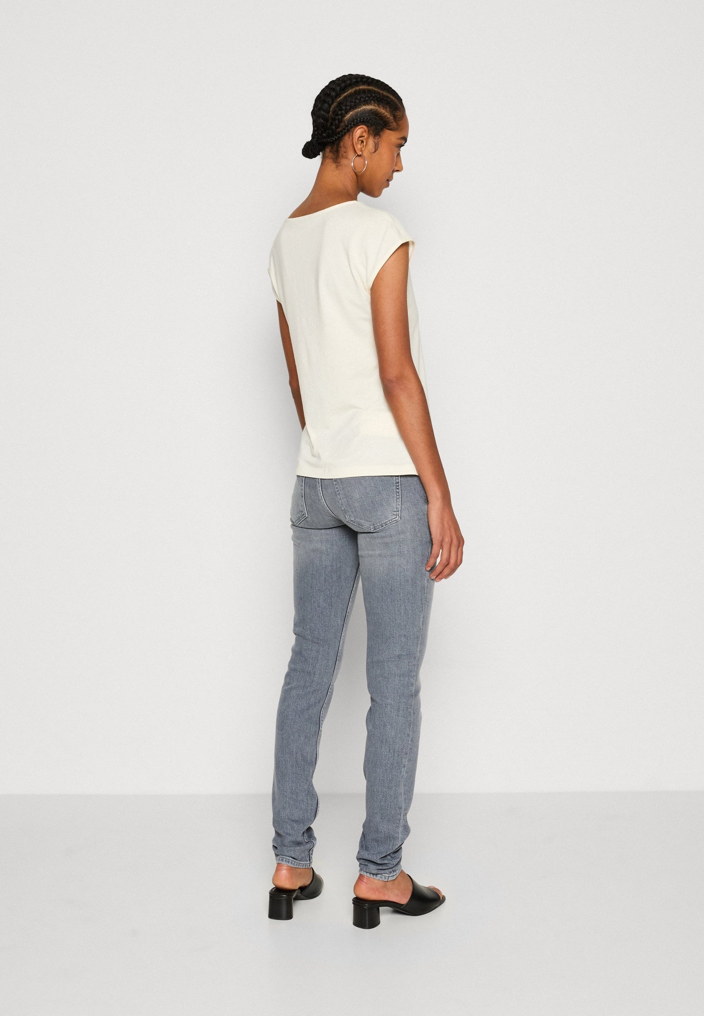 Anna Field 2 PACK - Basic T-shirt - Off-white/bordeaux