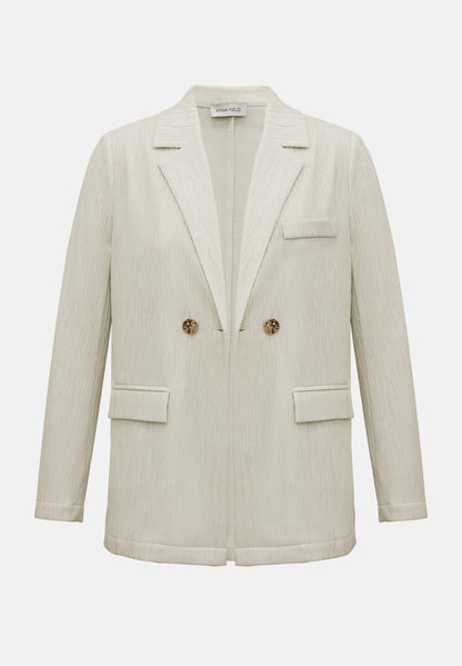 Anna Field TEXTURED CRINKLED - Blazer - Black