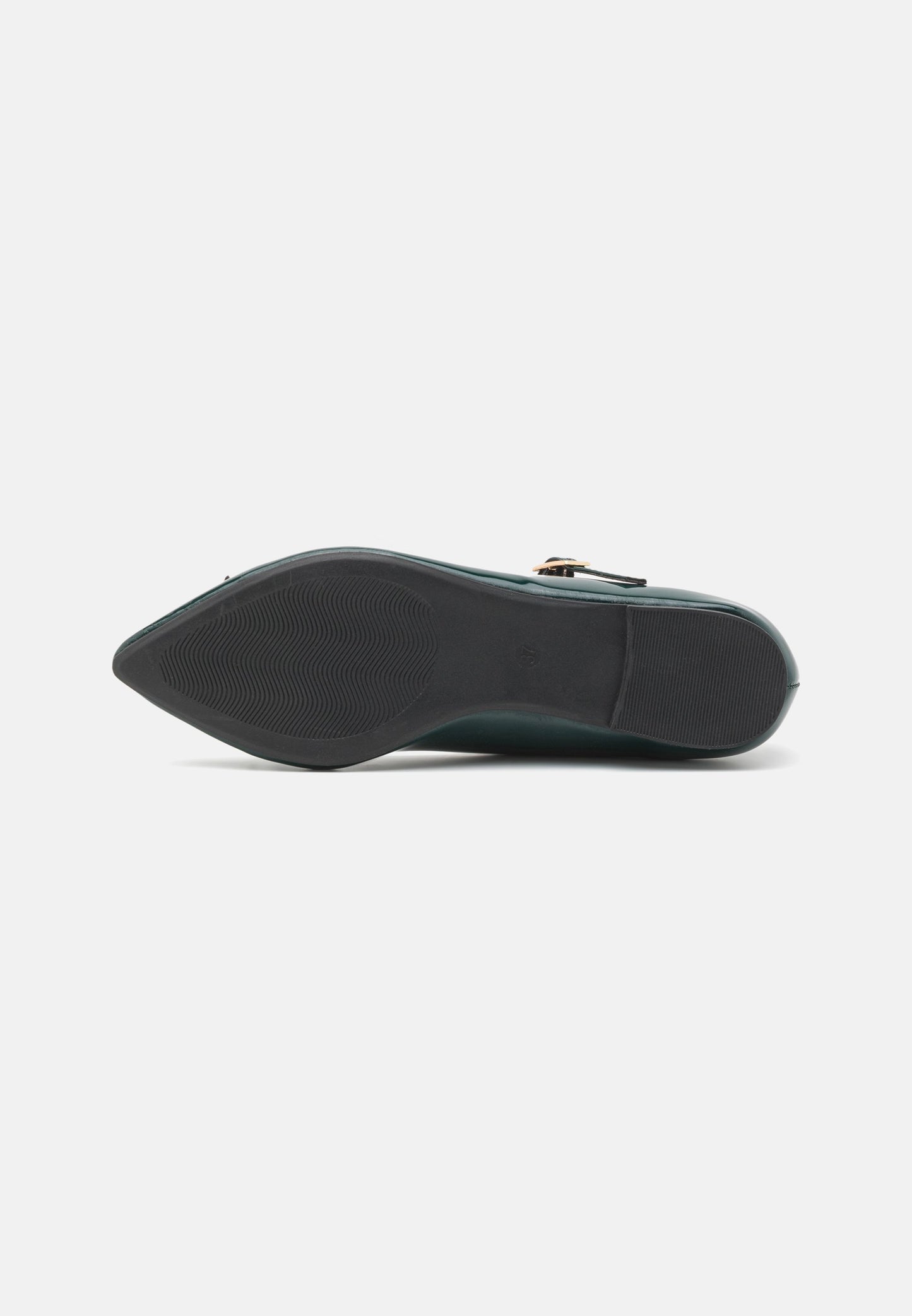  Ankle Strap Ballet Pumps - Dark Green