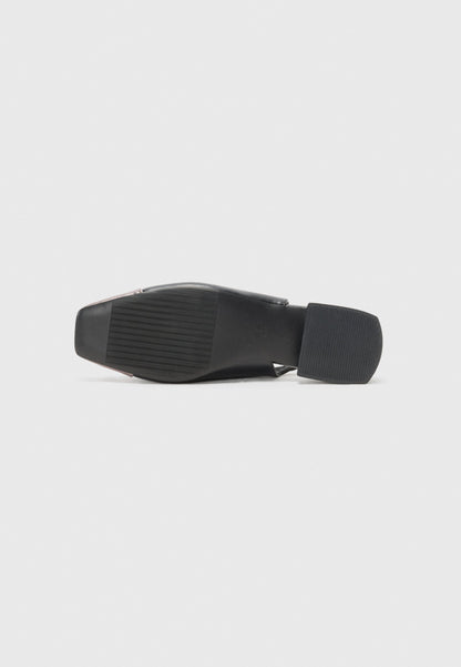  Slingback Ballet Pumps - Black Gunmetal