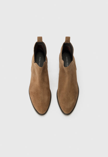 Anna Field LEATHER - Cowboy/biker Ankle Boot - Taupe