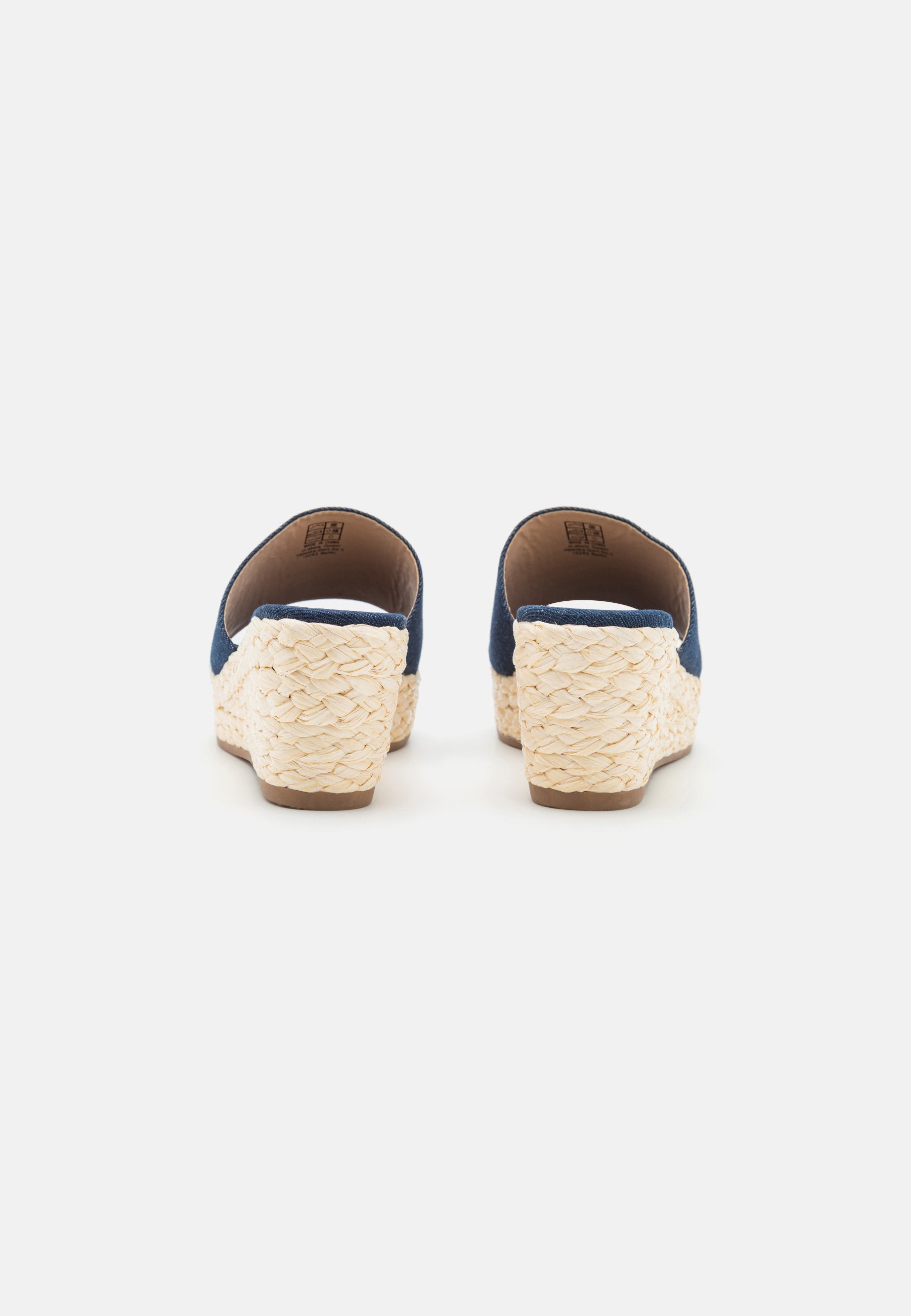 Anna Field Heeled Mules - Blue Denim