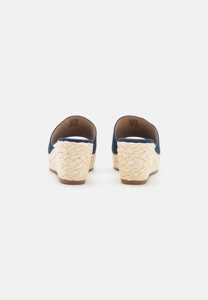 Anna Field Heeled Mules - Blue Denim