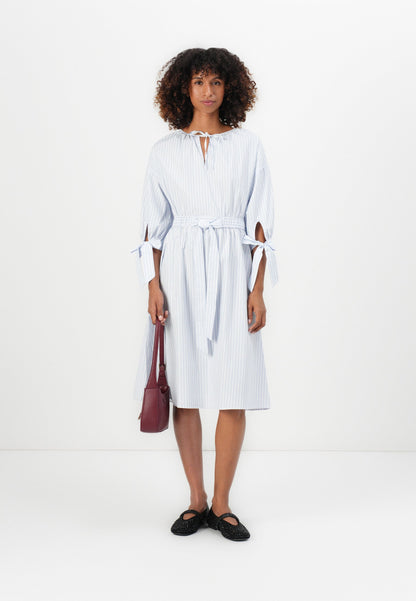 Anna Field BELTED SHIRT DRESS - Day Dress - White/blue