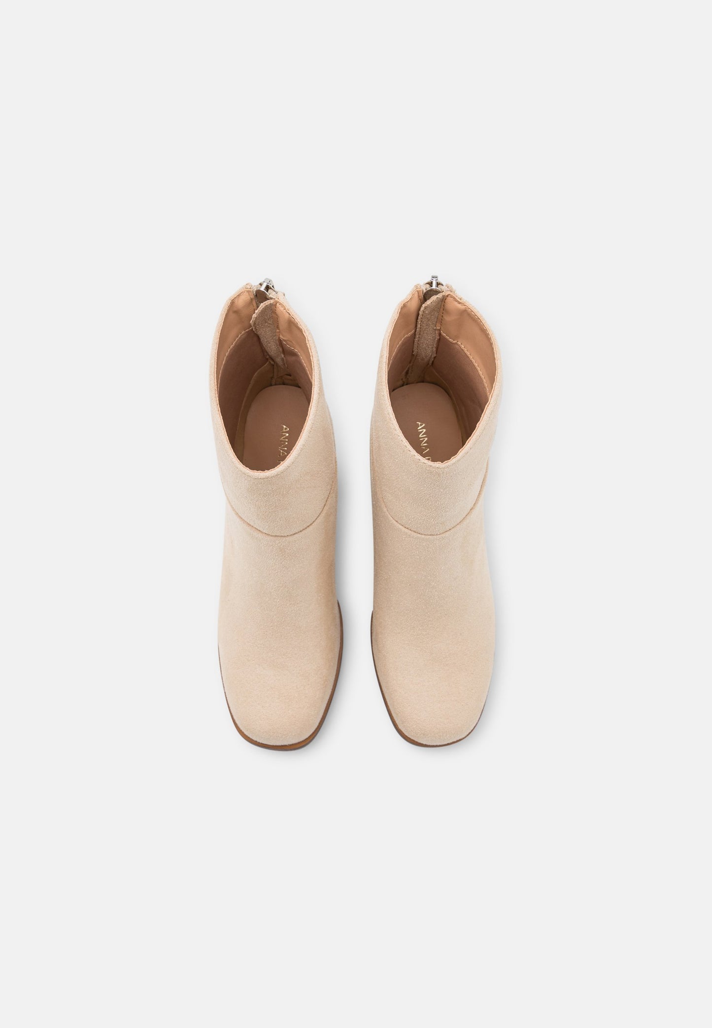  Wide Fit - Platform Ankle Boots - Beige