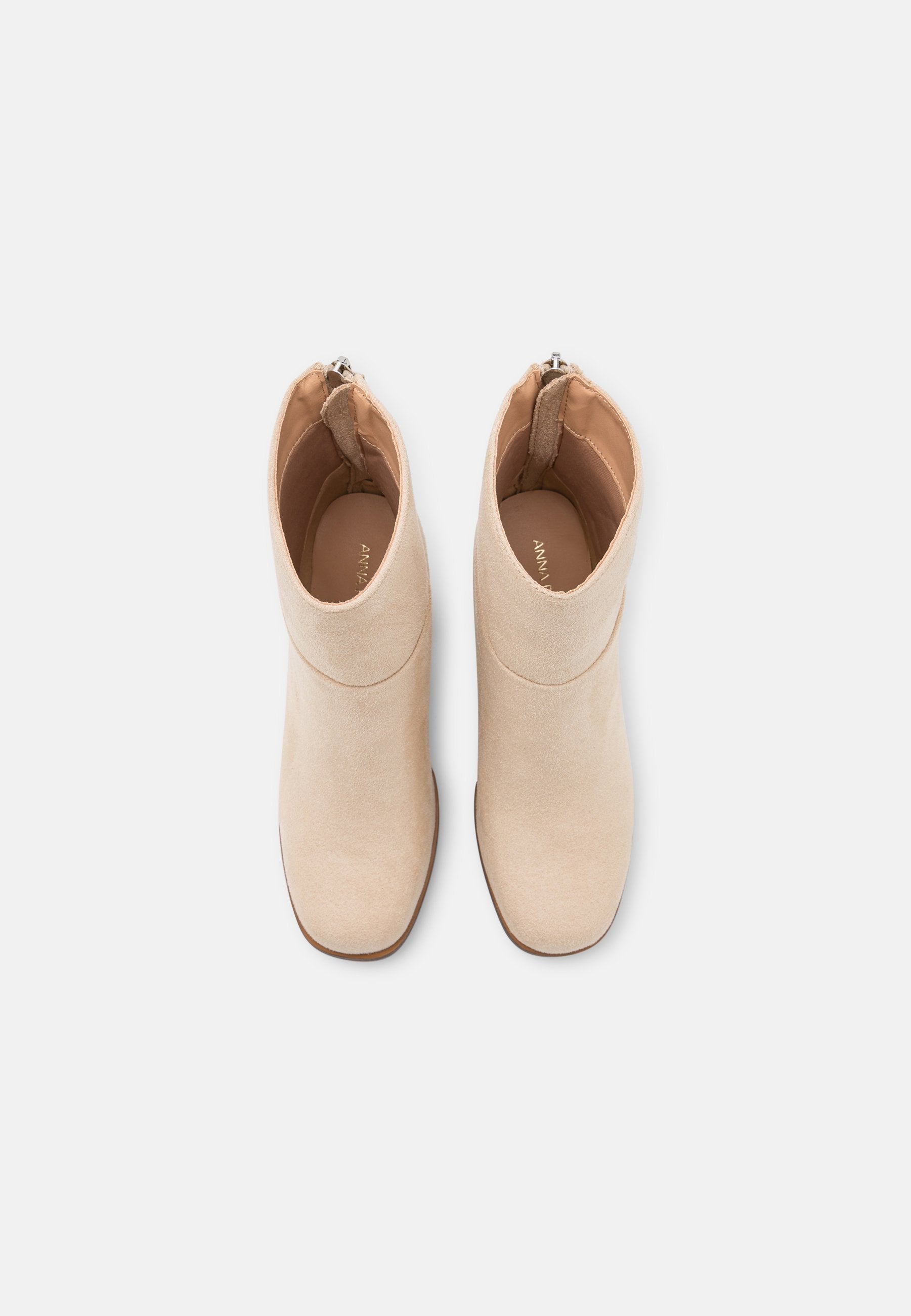  Wide Fit - Platform Ankle Boots - Beige