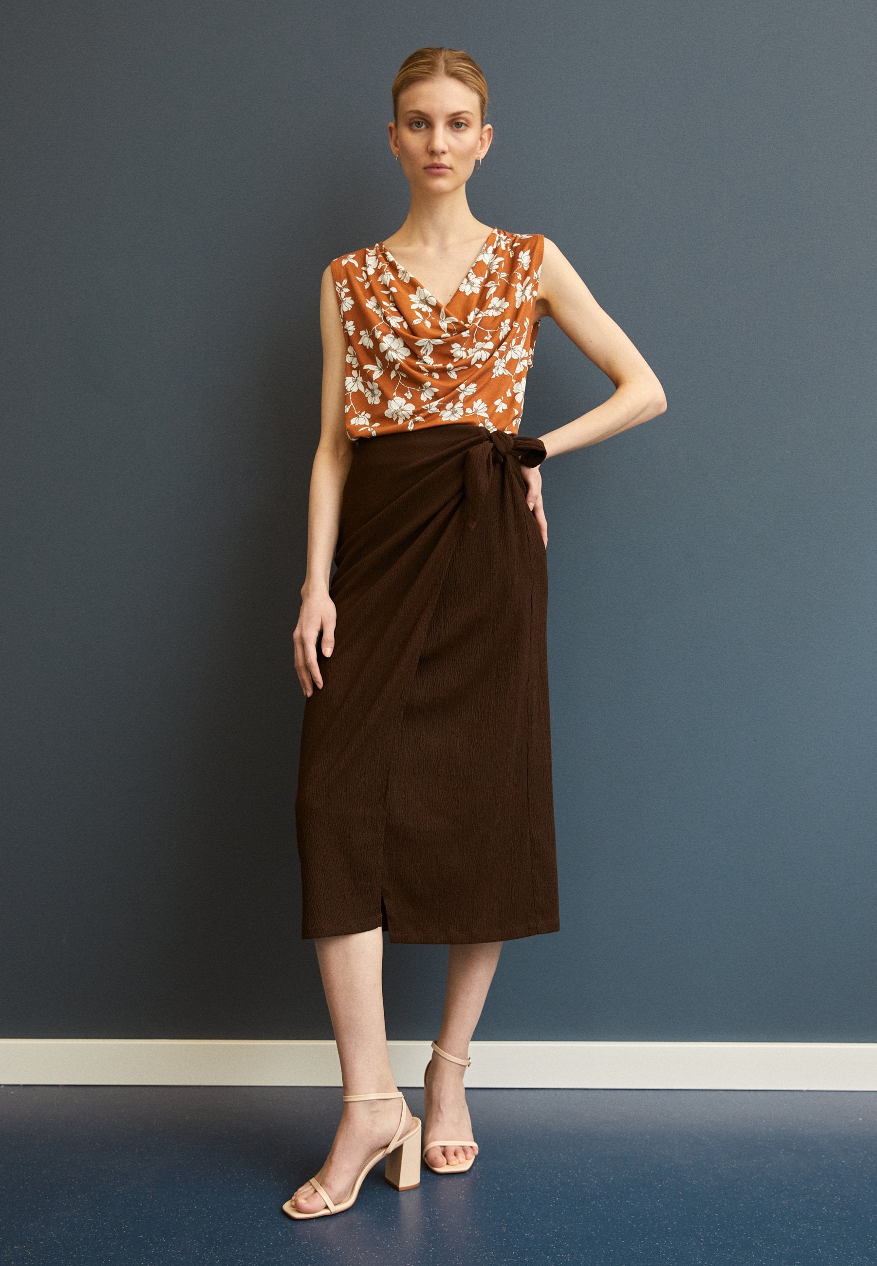 Anna Field A-Line Skirt - Brown