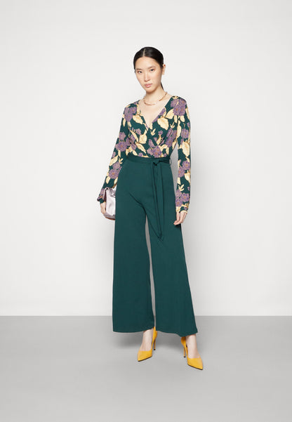 Anna Field Jumpsuit - Dark Green/Yellow