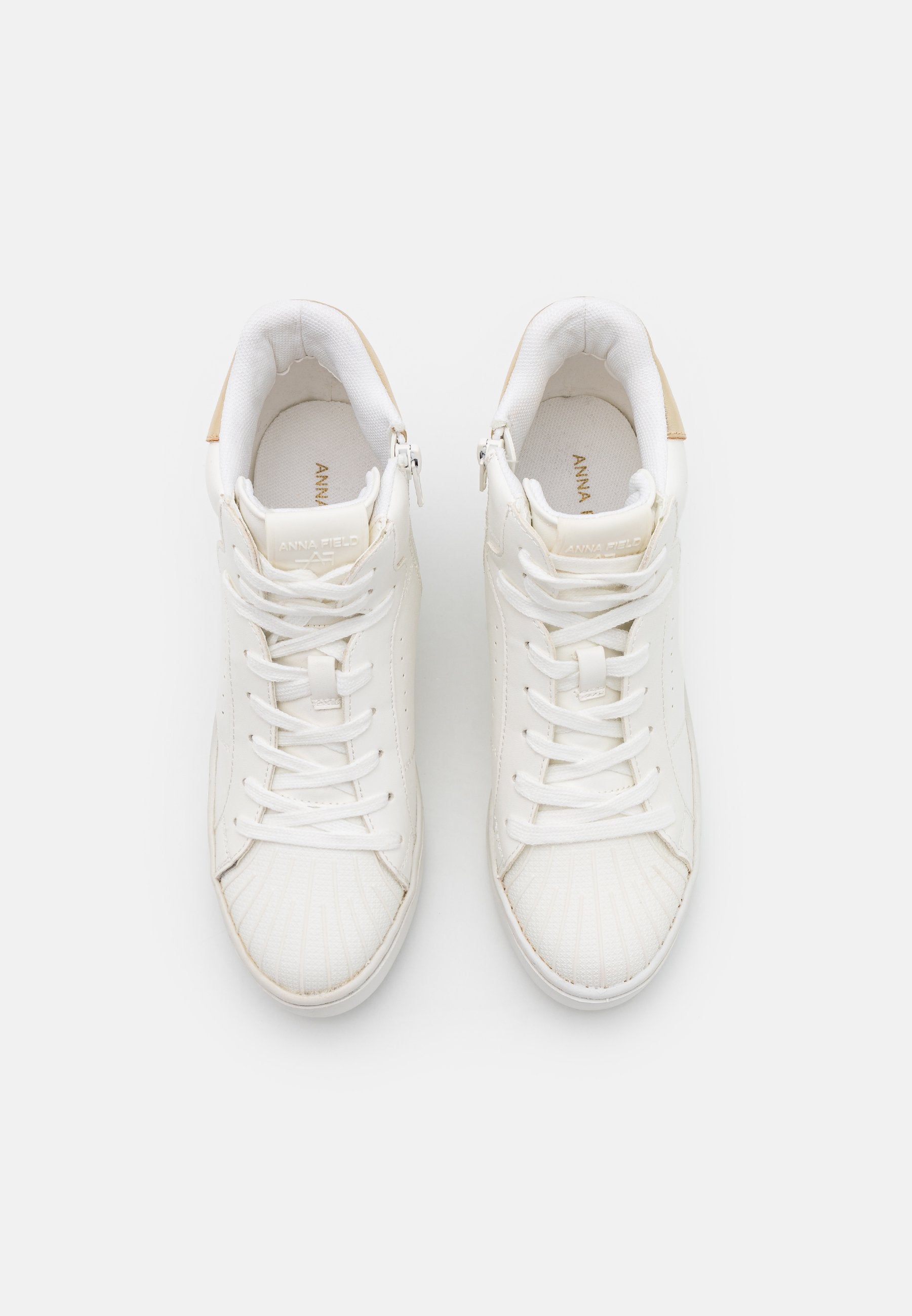 Anna Field High-Top Trainers - White/Gold