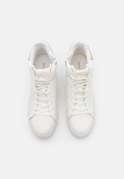 Anna Field High-Top Trainers - White/Gold
