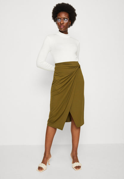 Anna Field Front Knot Midi Skirt - Wrap Skirt
