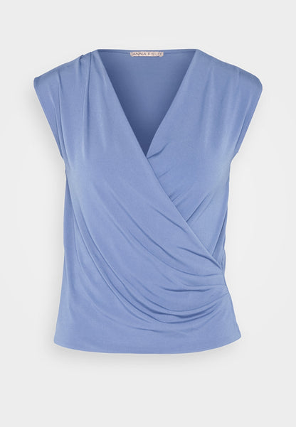 Anna Field Print T-Shirt - Blue-Grey