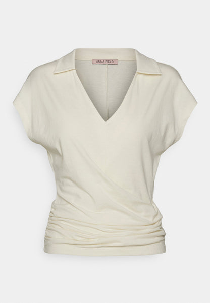 Anna Field Wrap Blouse- Blouse - Offwhite