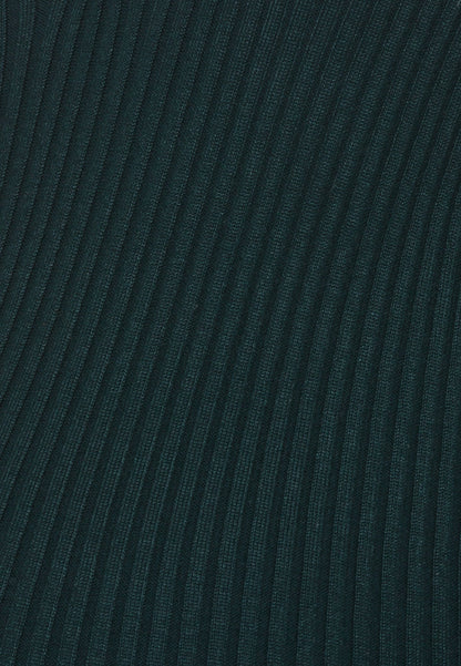  Polo V Ausschnitt Ripp Bodycon Mini Strickkleid - Shift Dress - Green