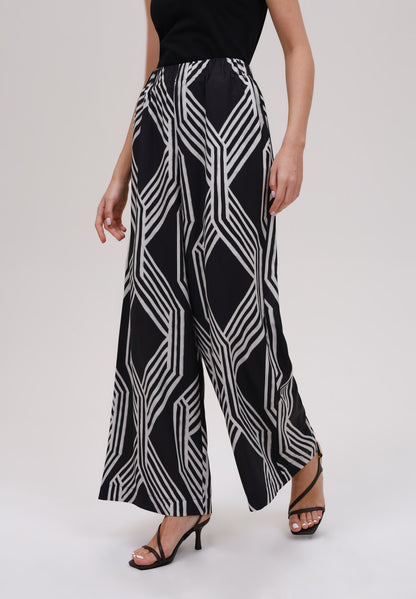 Anna Field Trousers - White/black
