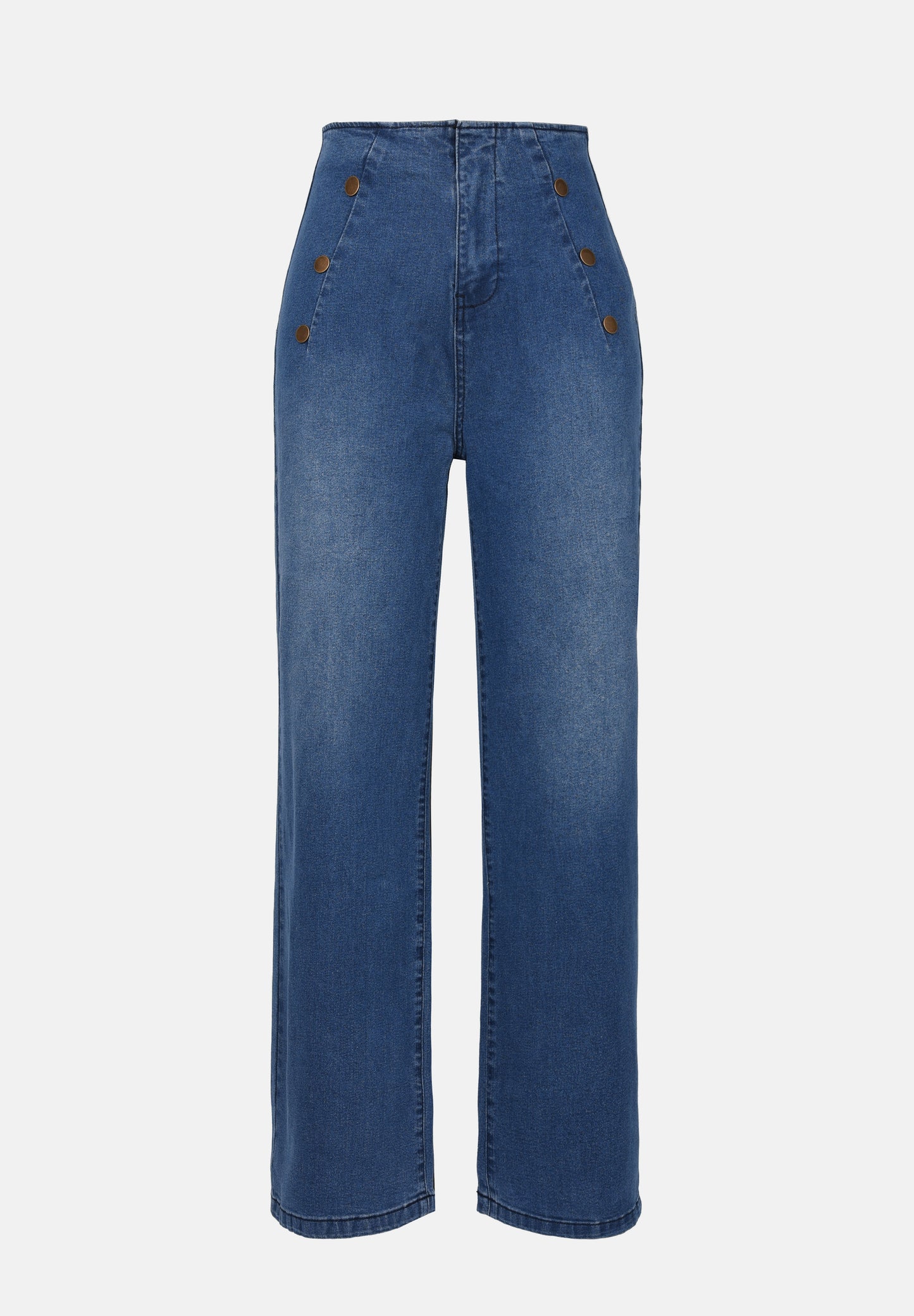 Anna Field Straight Leg Jeans - Mid Blue Wash
