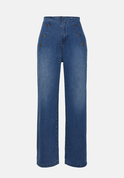 Anna Field Straight Leg Jeans - Mid Blue Wash