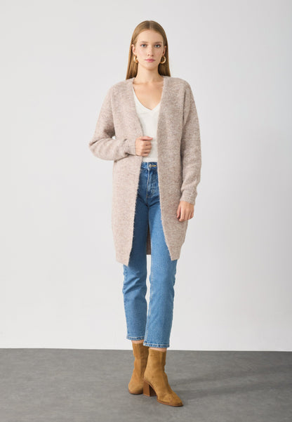 Anna Field Cardigan - Taupe Melange
