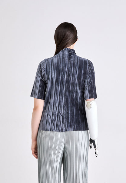 Anna Field ADAPTIVE FOLDED WATERFALL NECK - Print T-shirt - Dark Grey