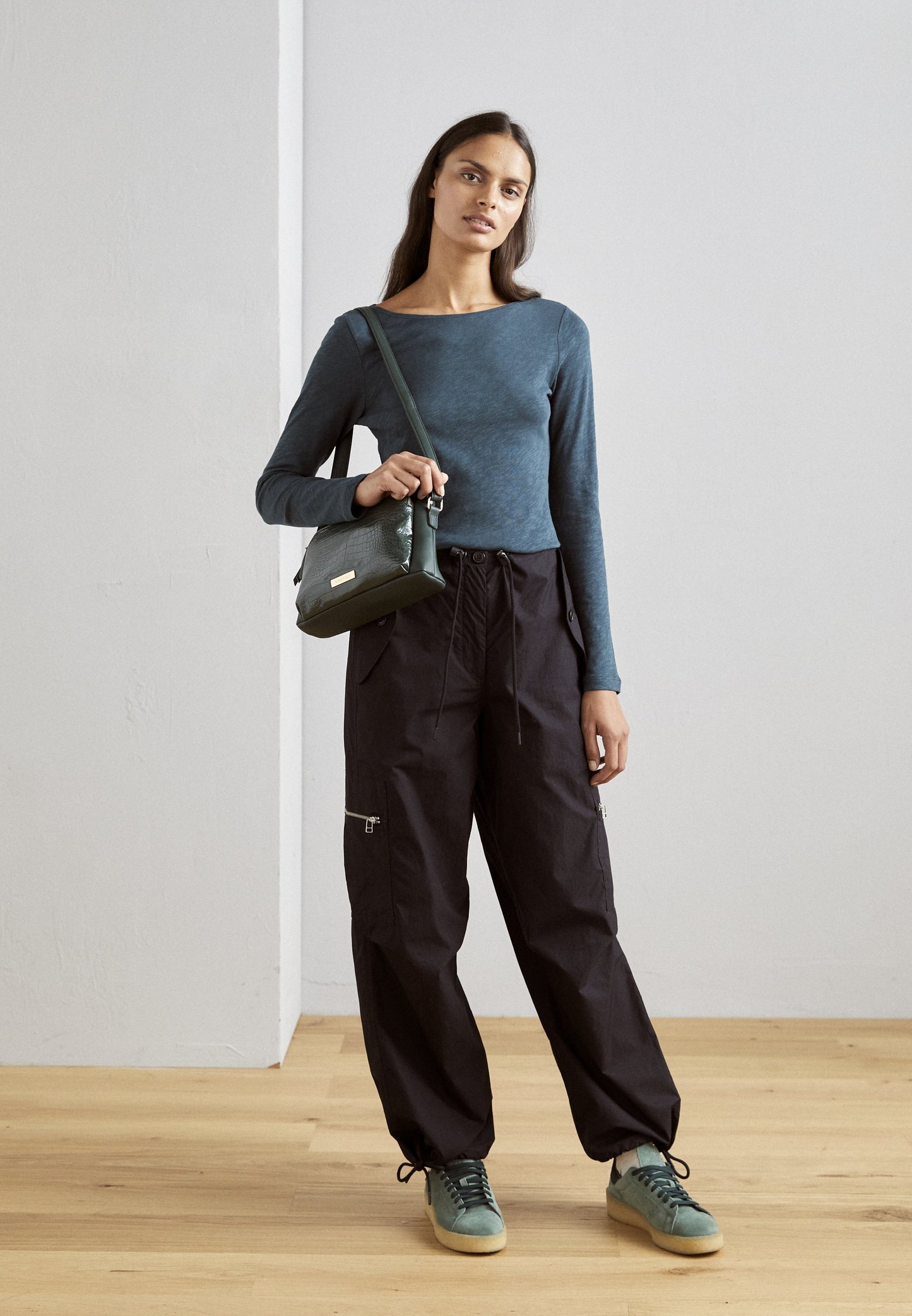 Anna Field Across Body Bag - Dark Green
