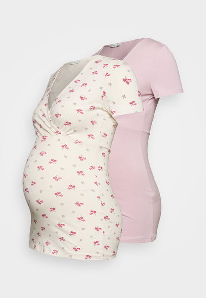  2 Pack - Basic T-Shirt - Pink/Off-White/Multi-Coloured