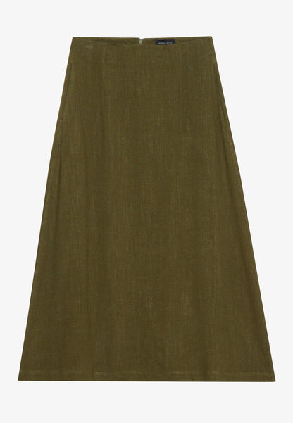 Anna Field LINEN BLEND MAXI SKIRT - Maxi Skirt - Willow