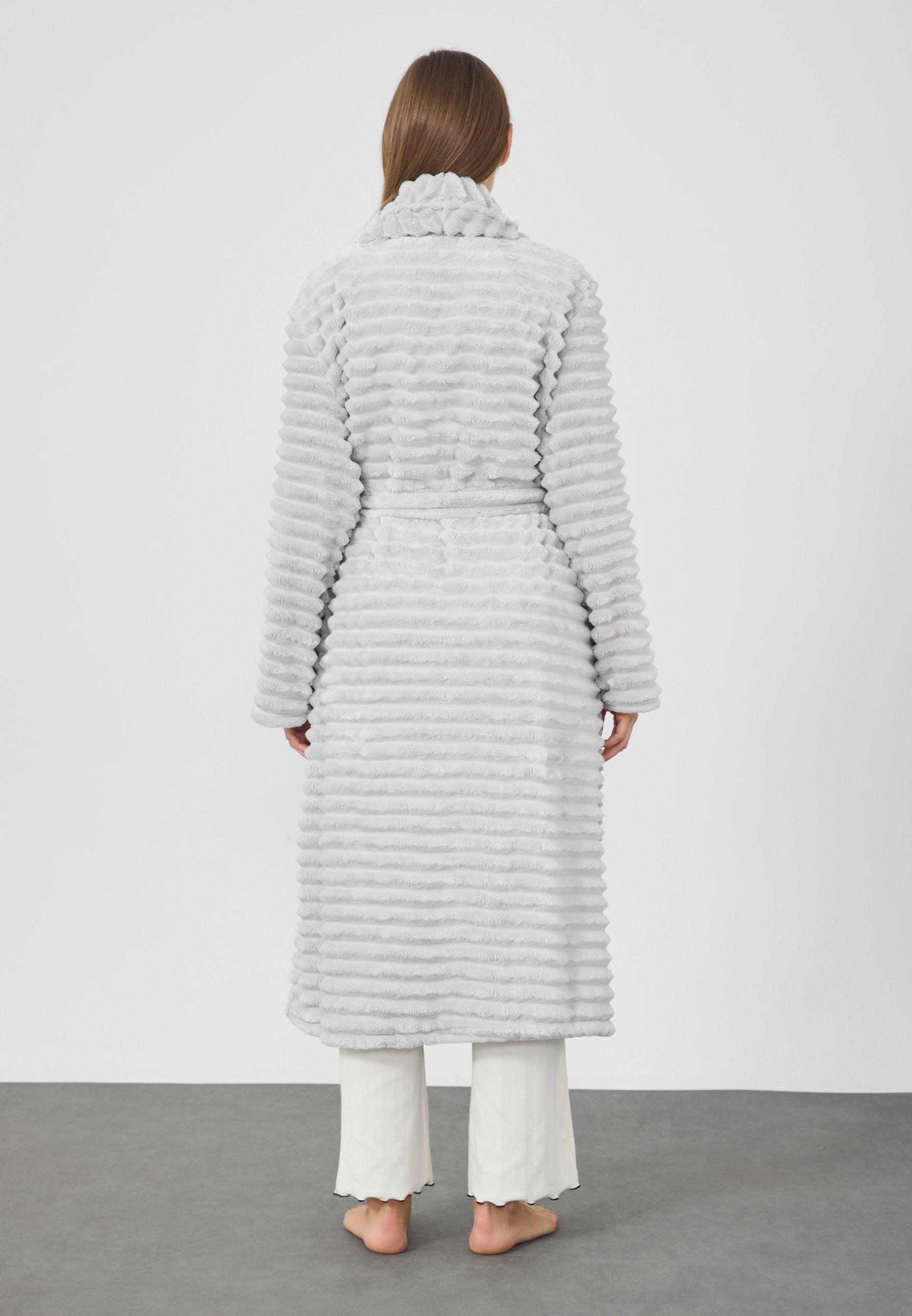Anna Field Dressing Gown - Grey