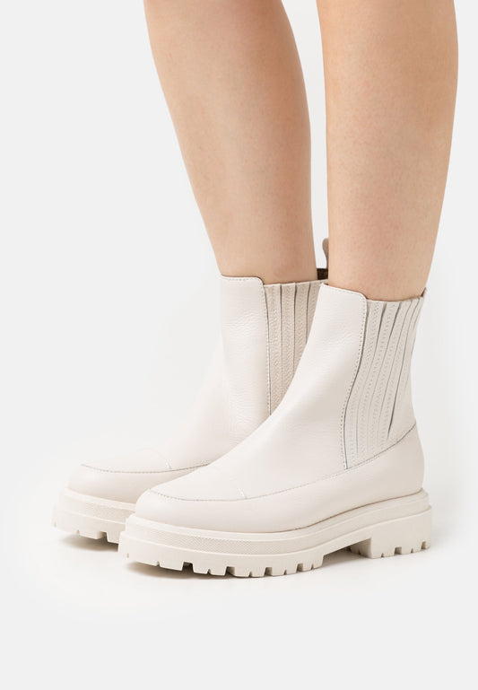 Anna Field Leather - Platform Ankle Boots - Off-White