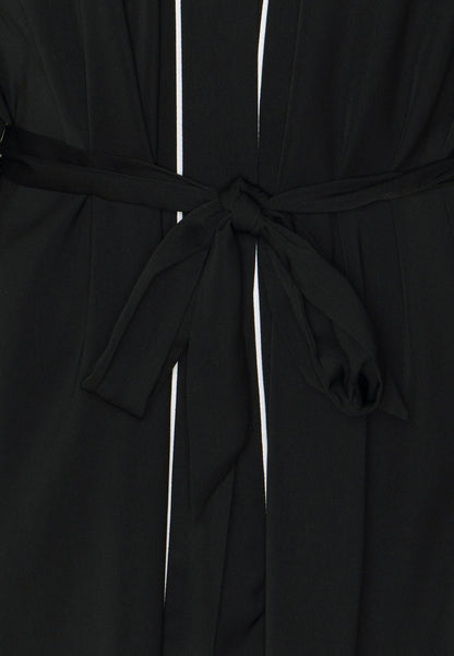 Anna Field Amanda Satin Dressing Gown - Dressing Gown - Black