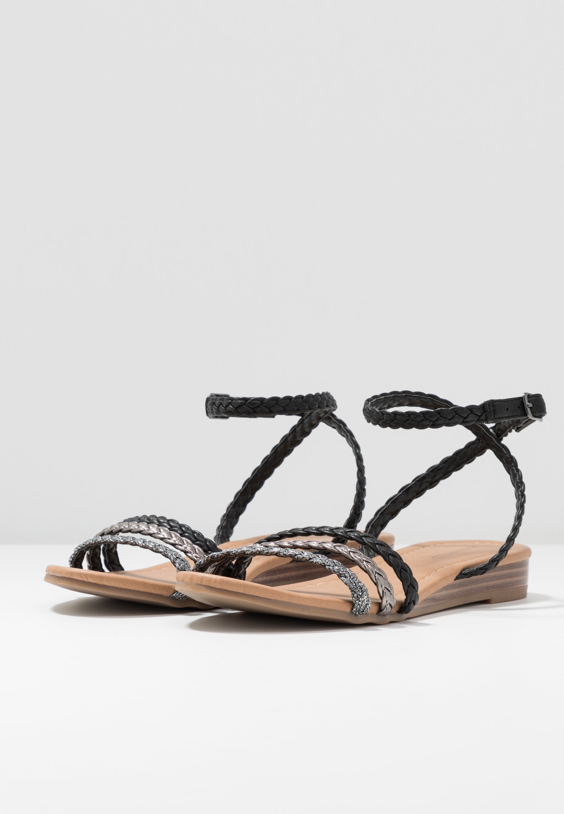 Anna Field Sandals - Black/Silver