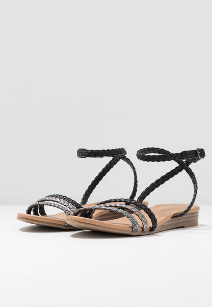 Anna Field Sandals - Black/Silver