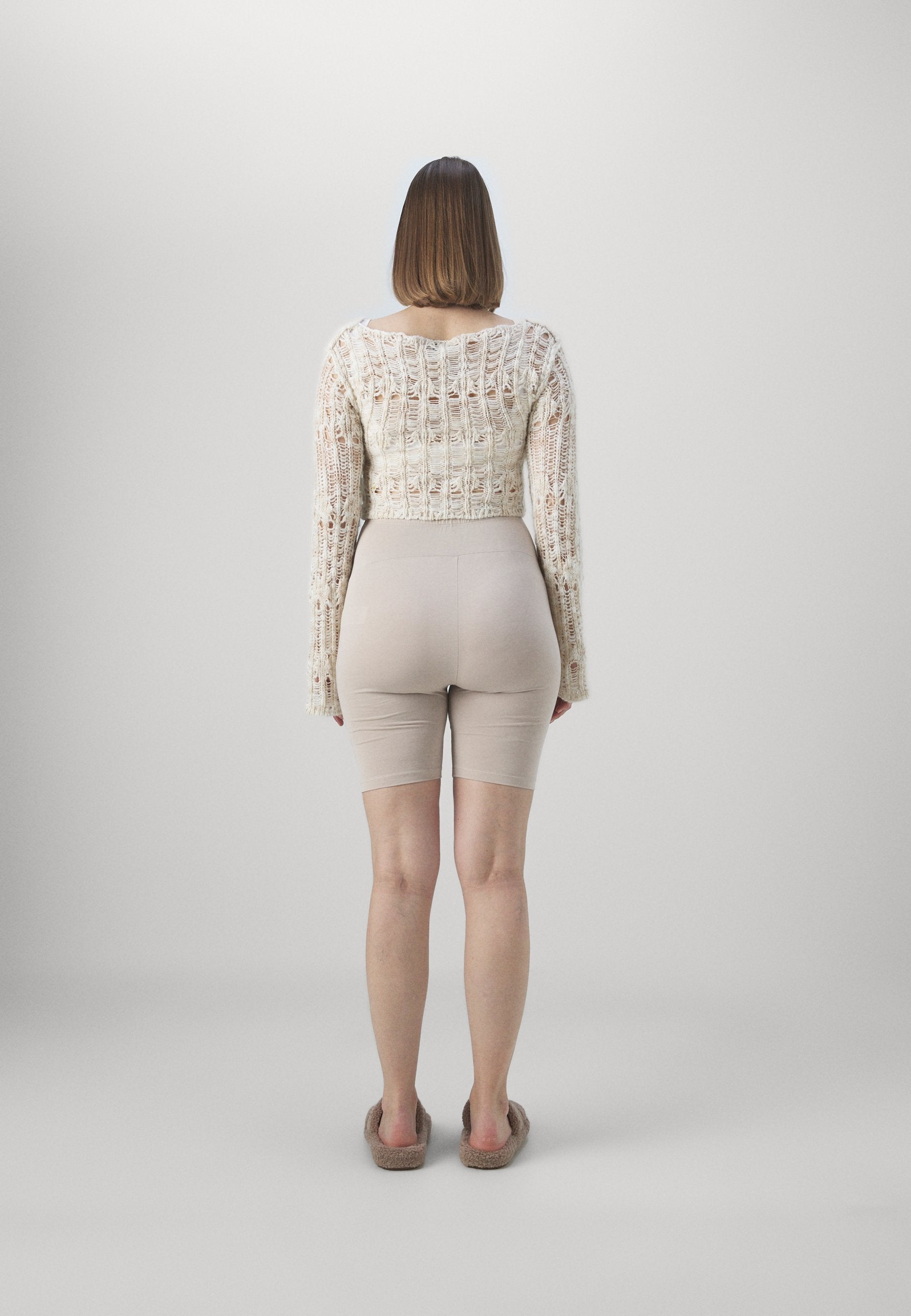  2 PACK - Leggings - Trousers - Black/beige