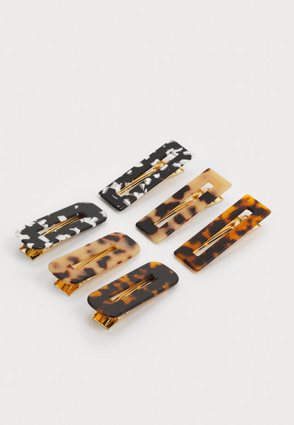 Anna Field 6 PACK - Hair Styling Accessory - Brown/black