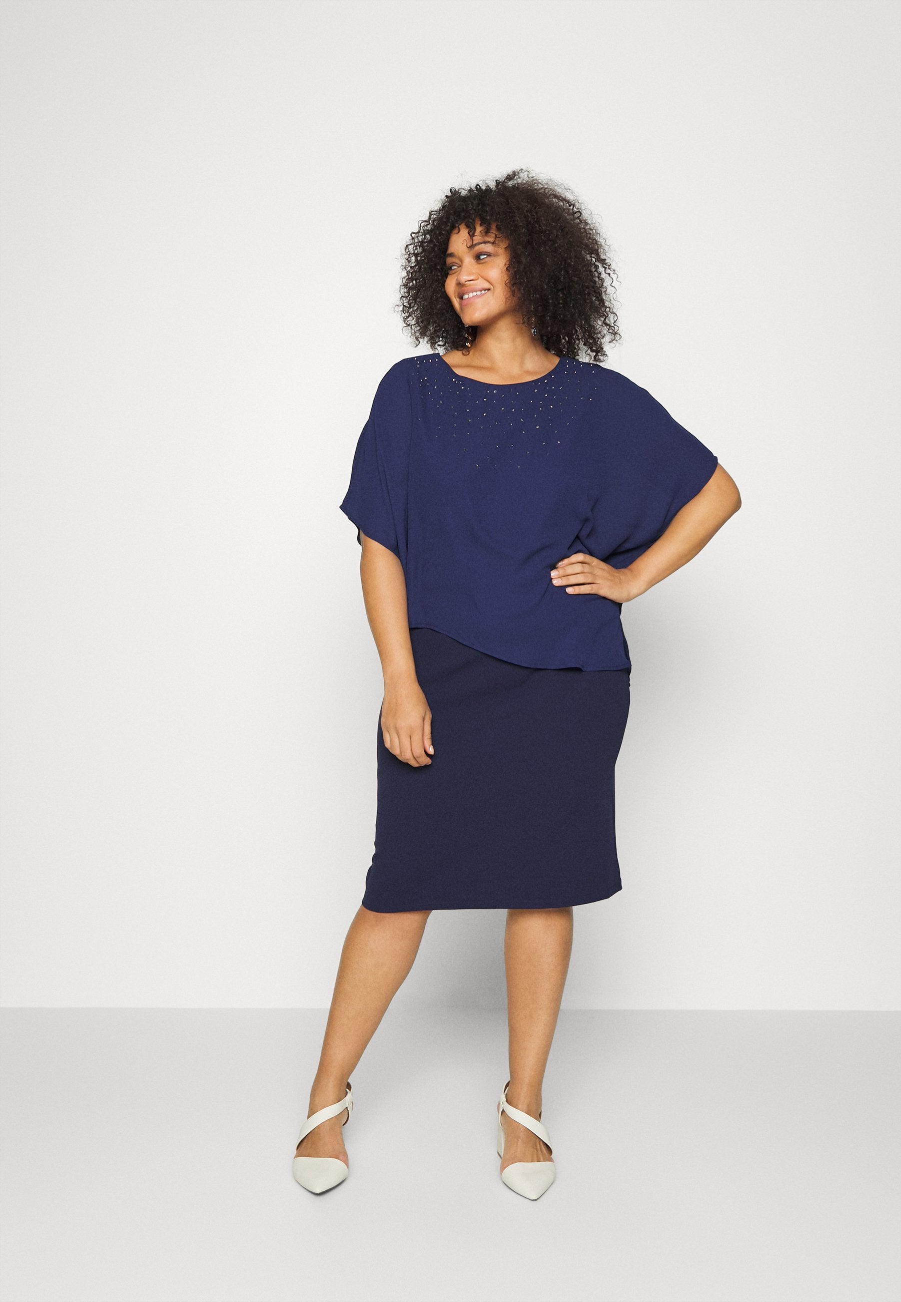  Cocktail Dress / Party Dress - Dark Blue