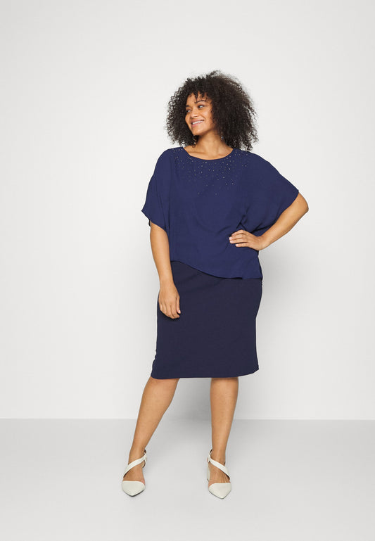  Cocktail Dress / Party Dress - Dark Blue