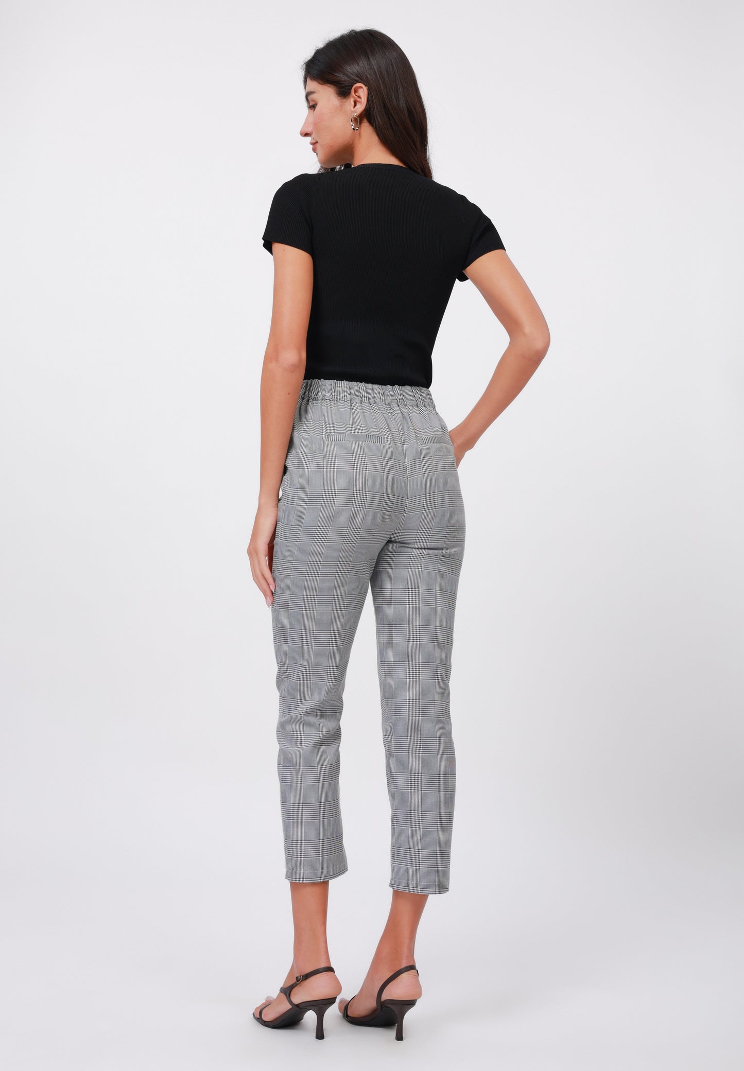 Anna Field Trousers - Black/grey