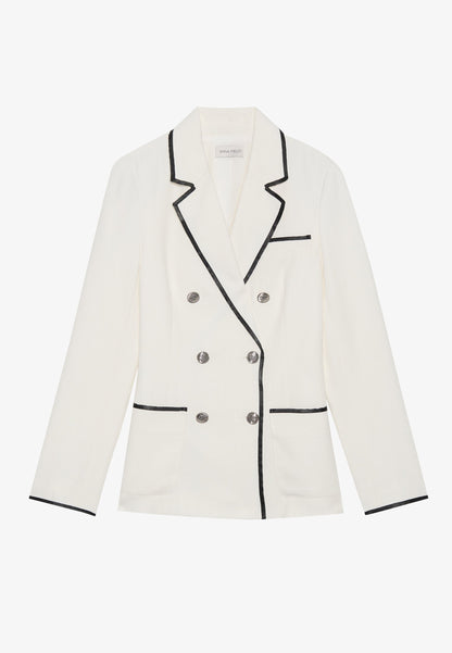 Anna Field Blazer - Black/white