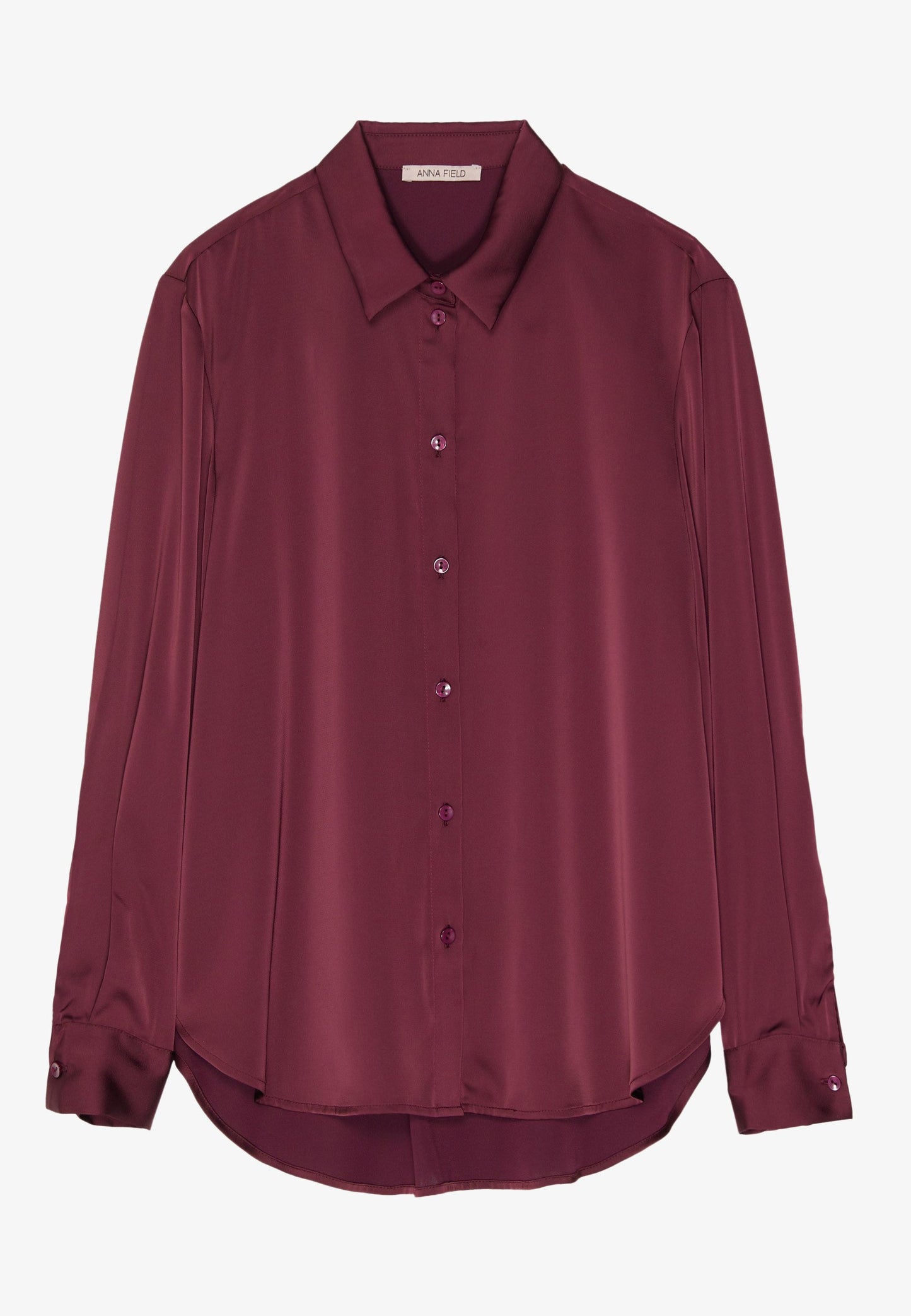 Anna Field Button-down Blouse - Dark Purple