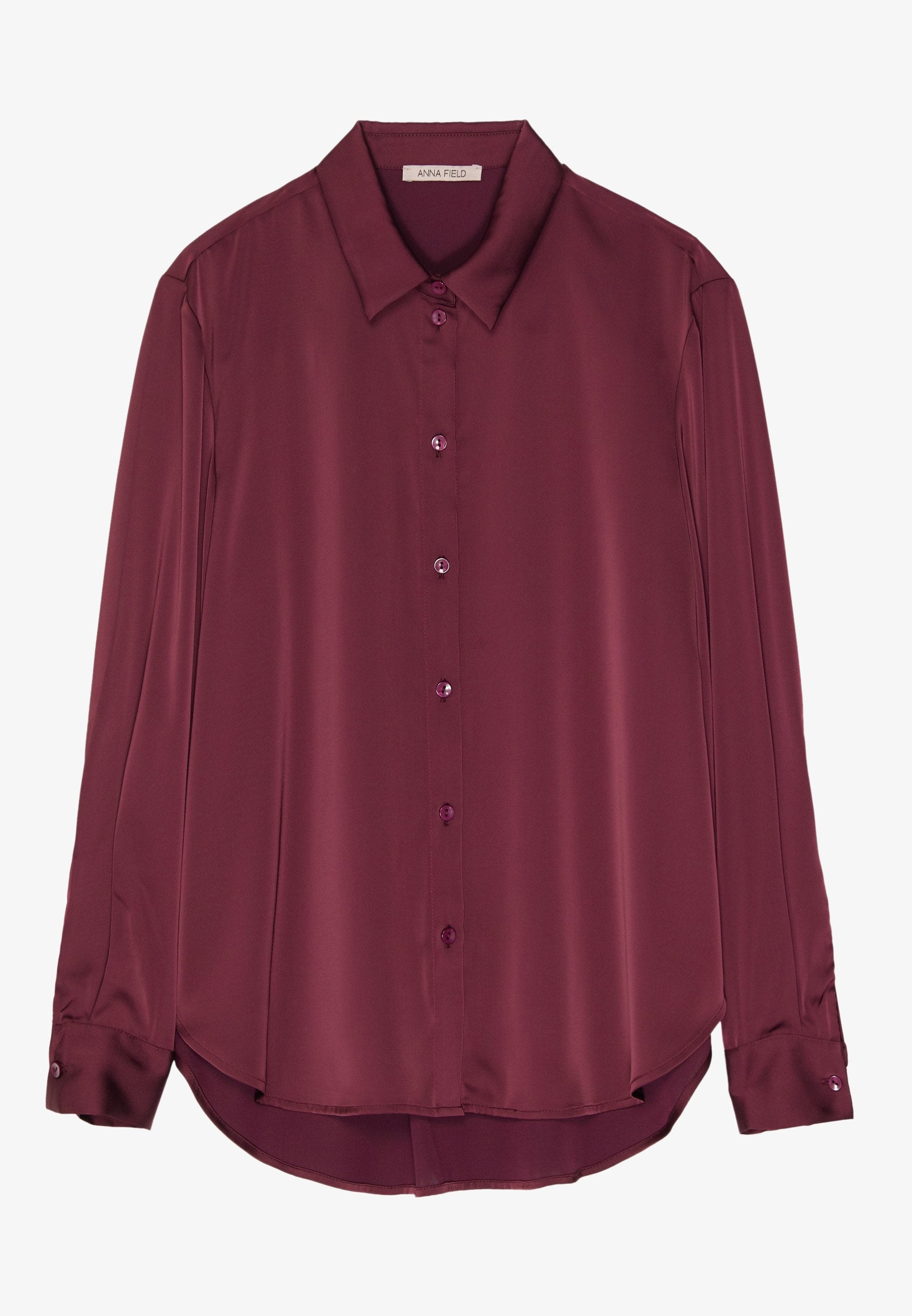 Anna Field Button-down Blouse - Dark Purple