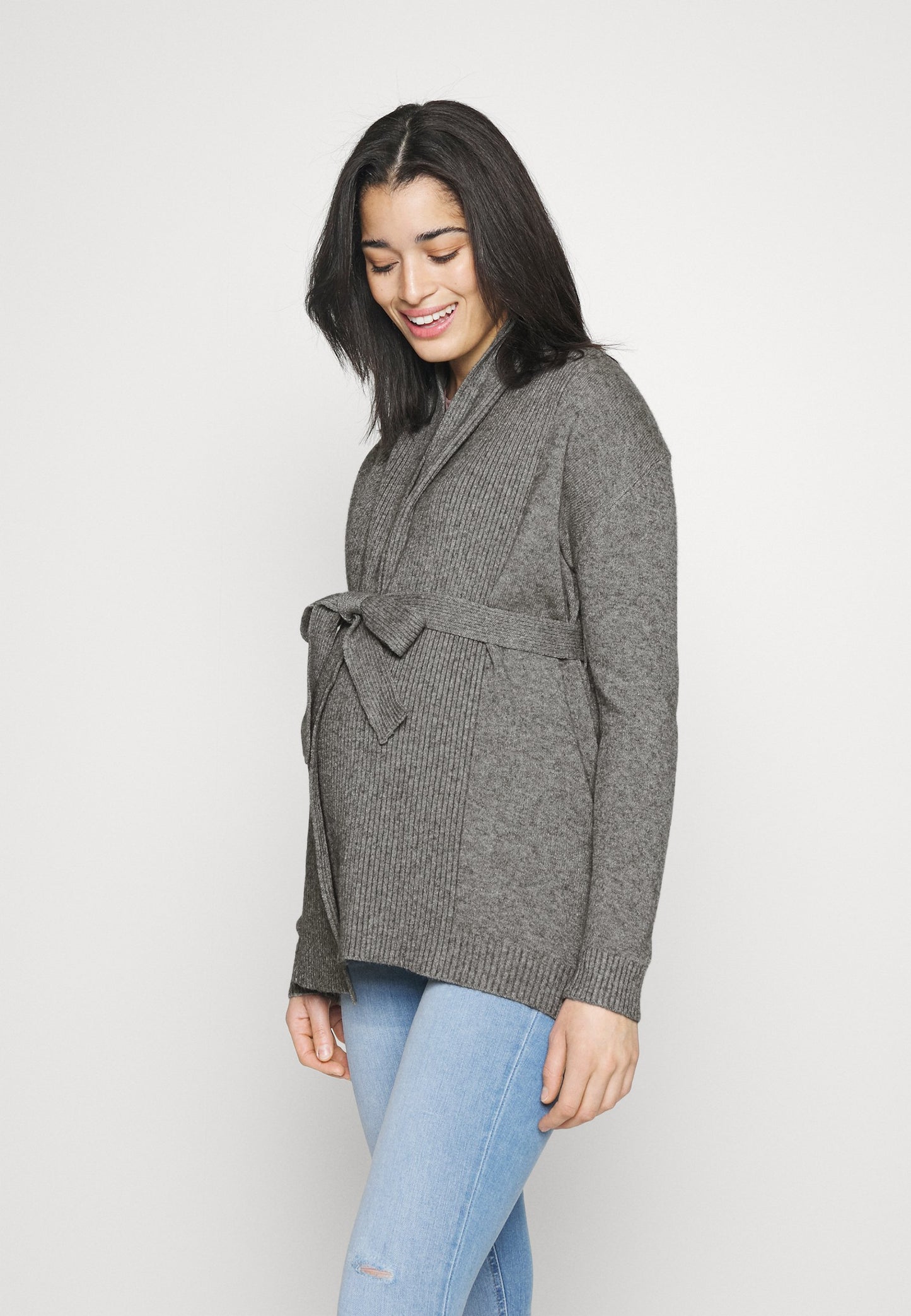  Cardigan - Mottled Grey