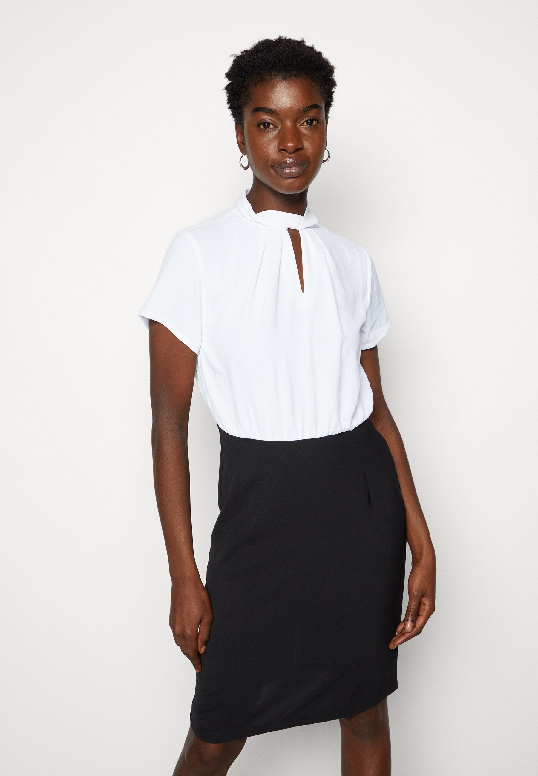 Anna Field Shift Dress - Black/White