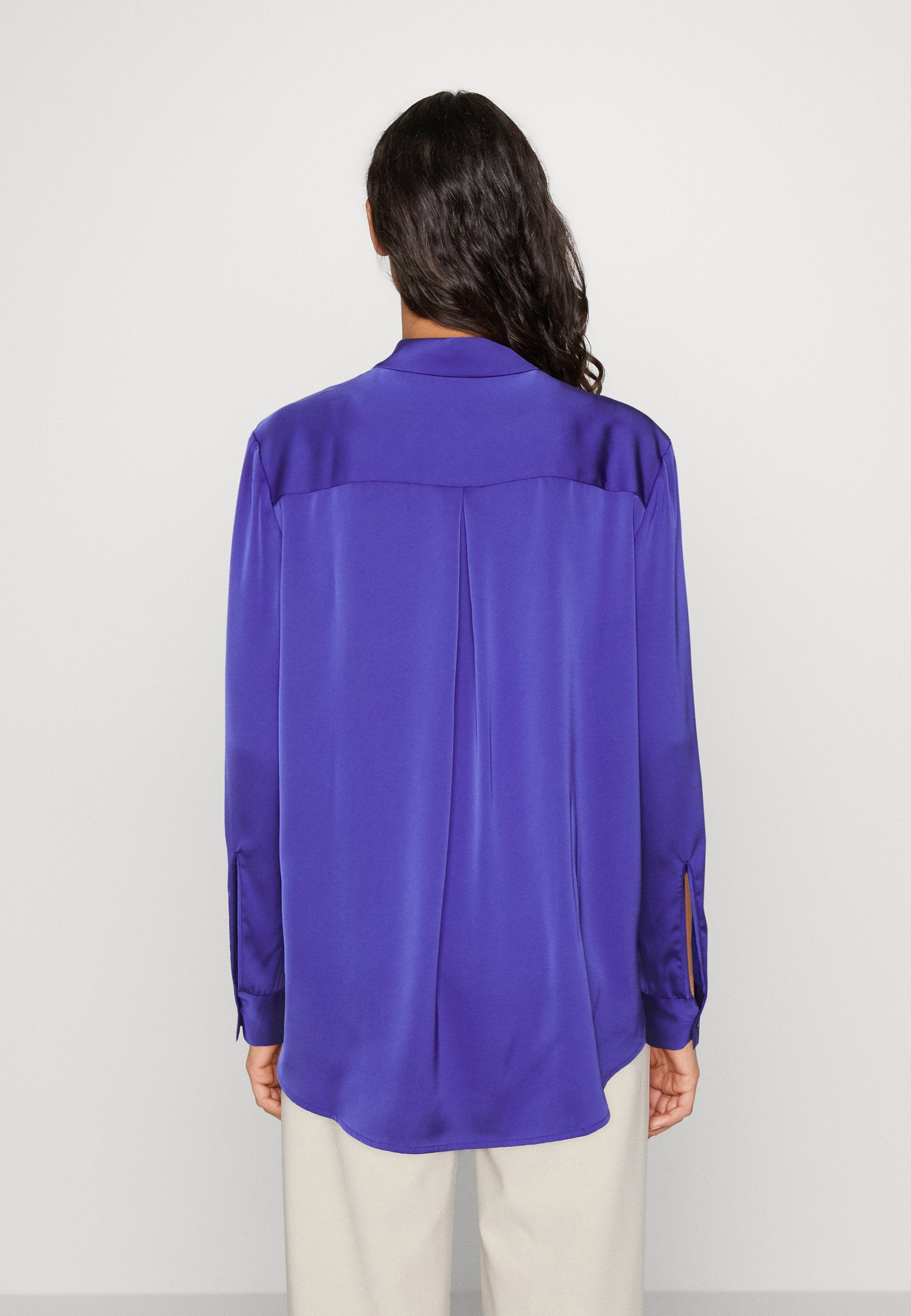 Anna Field Button-Down Blouse - Dark Blue