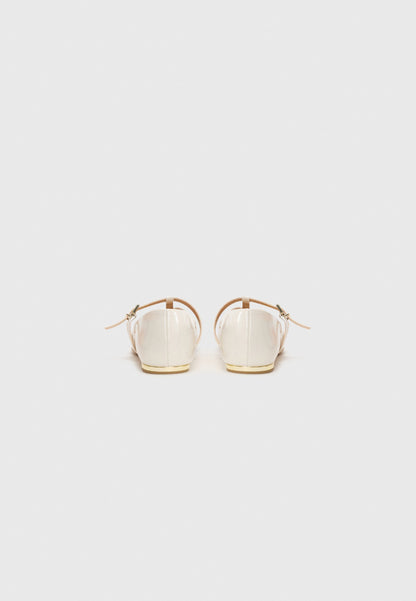 Anna Field Ankle Cuff Ballet Pumps - Off White