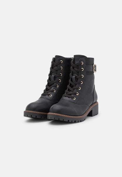  Lace-Up Ankle Boots - Black