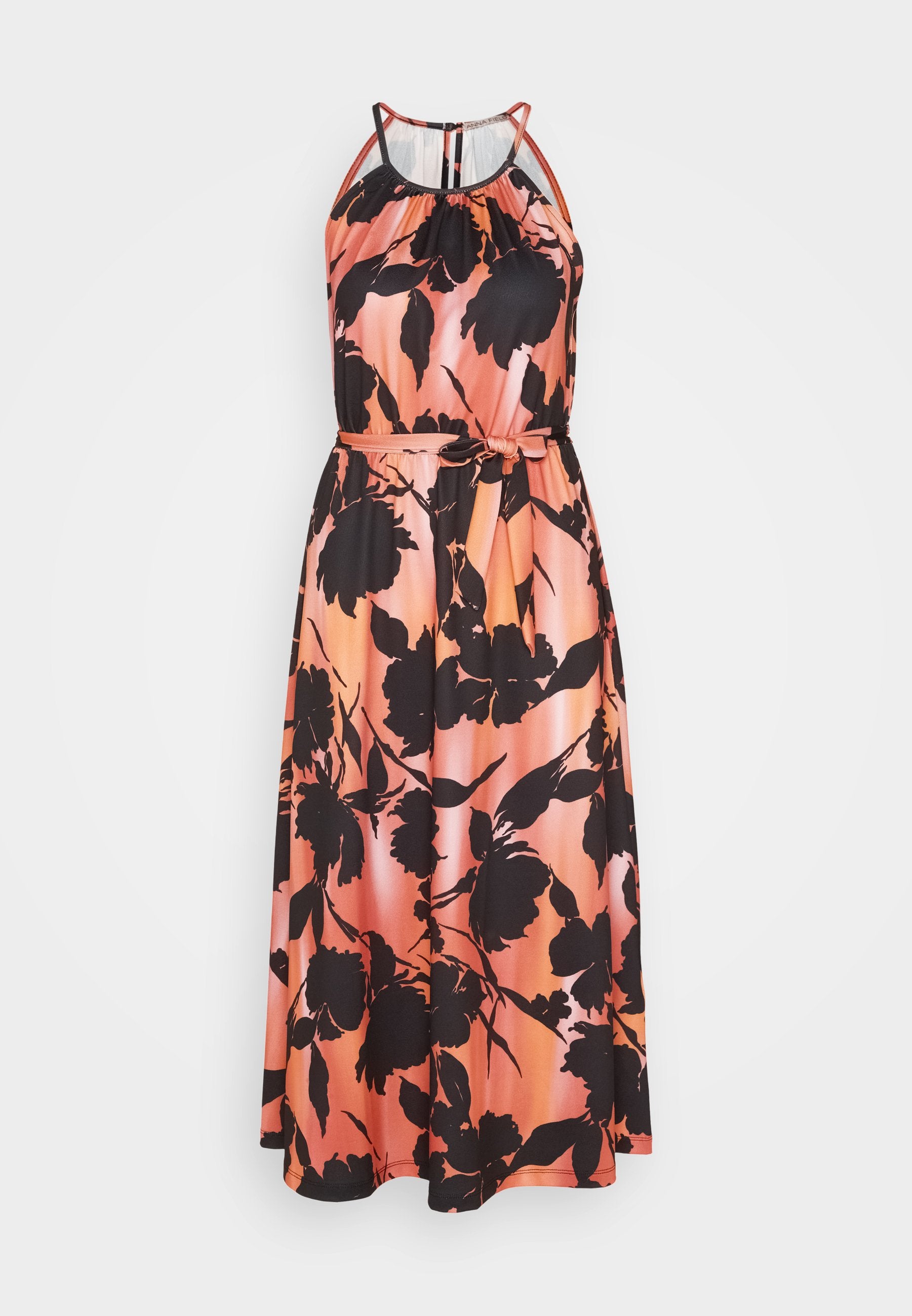 Anna Field Jersey Dress - Black/Orange