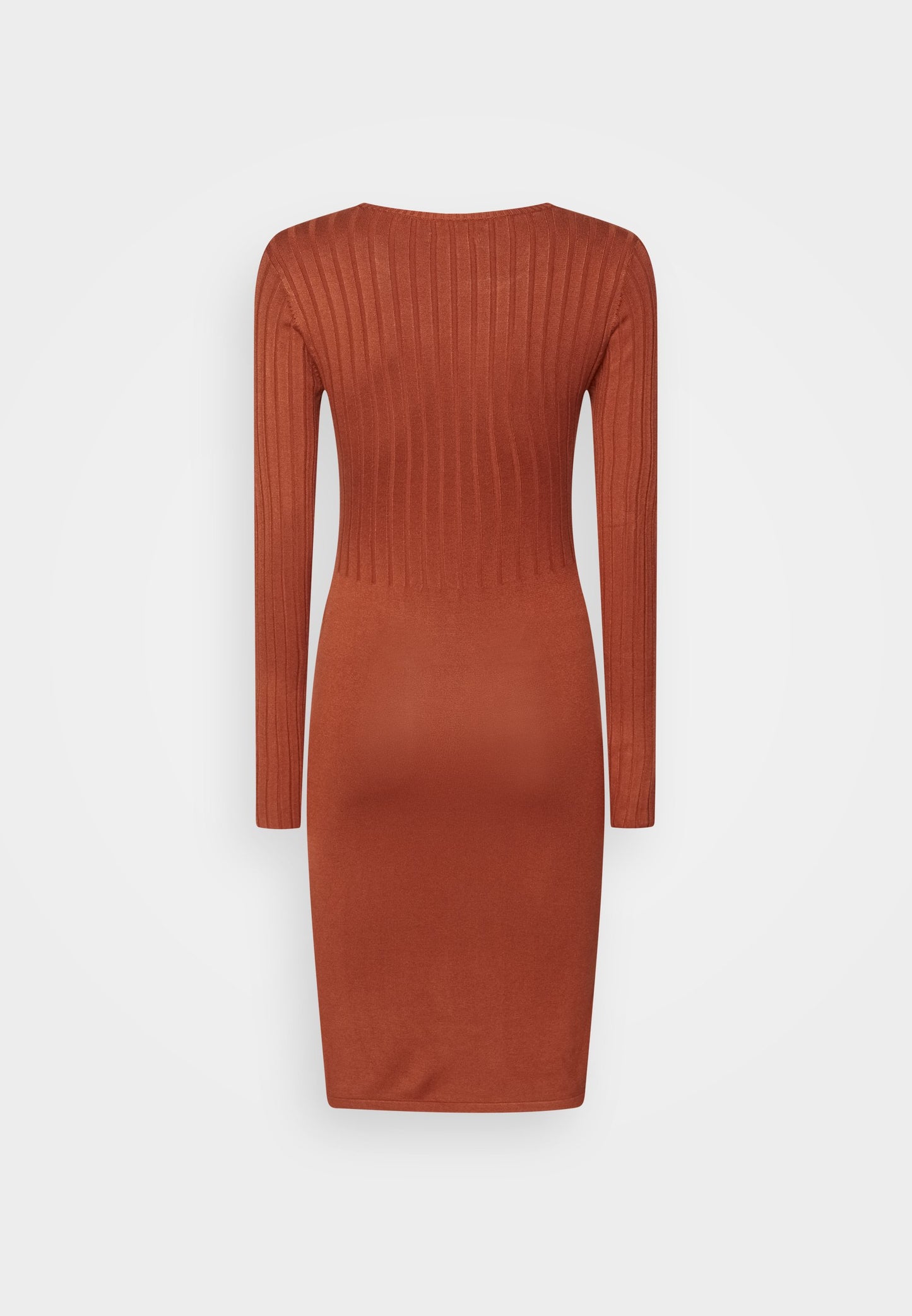 Anna Field Crew Ausschnitt Ripp Top Bodycon Mini Strickkleid - Shift Dress - Brown